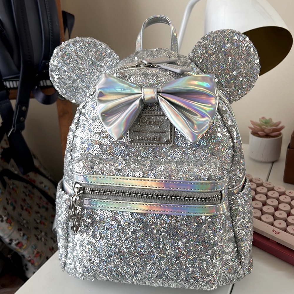 Loungefly LASR Exclusive Disney Sequin Minnie Ears Backpack